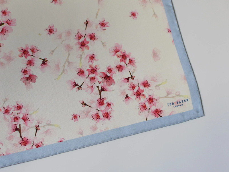 Ted Baker cherry blossom pocket square-detail