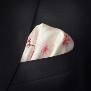 Ted Baker cherry blossom pocket square-in breast pocket