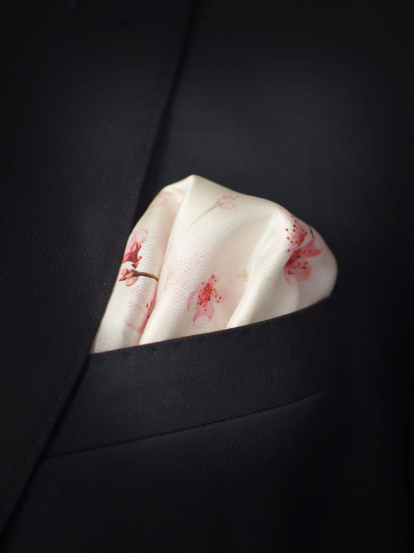 Ted Baker cherry blossom pocket square-in breast pocket