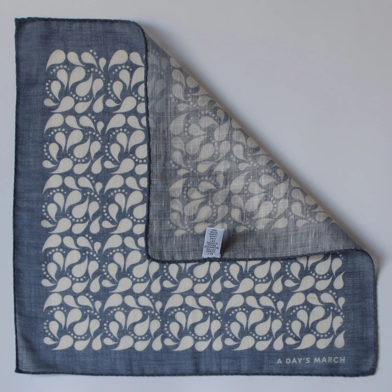 A Days March pocket square flat corner