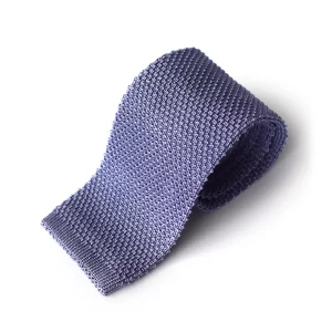 Cravate tricot en soie couleur lilas