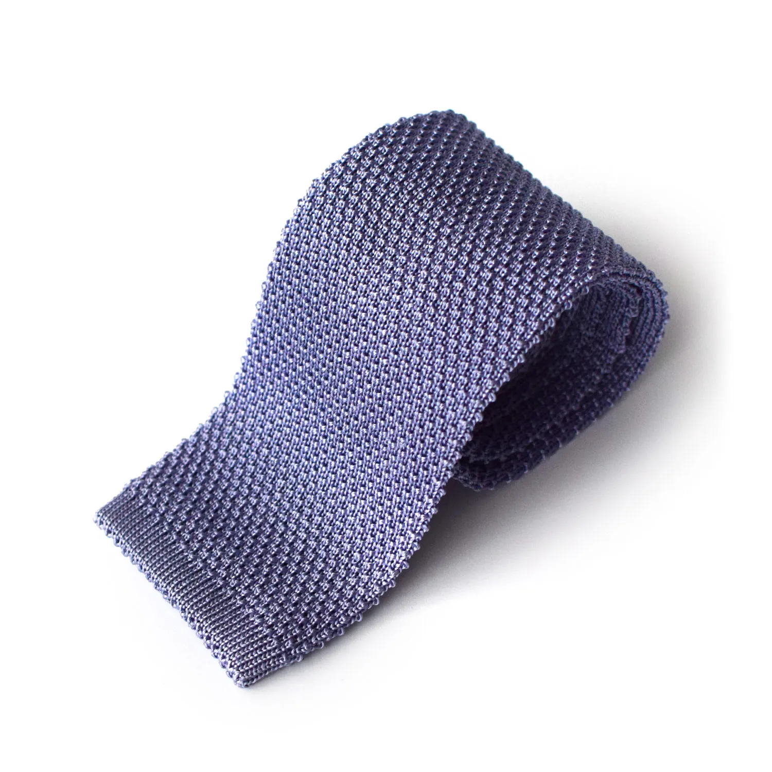 Cravate tricot en soie couleur lilas