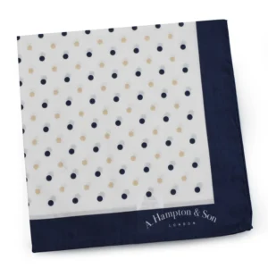 Hampton-and-son-london-pochette à pois bleus et beiges