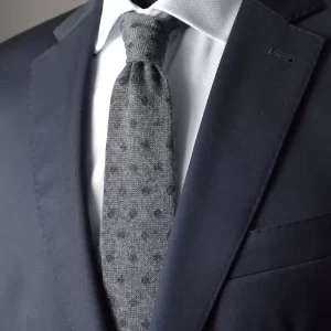 polka dots wool pattern knit tie