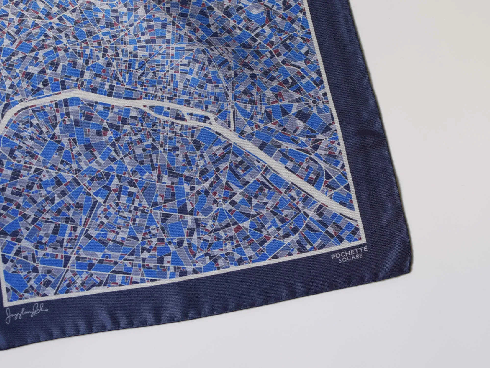 Paris pocket square detail