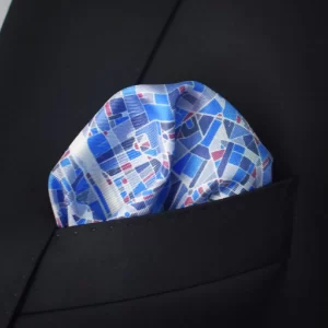 Paris pocket square in breast pocket