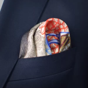 Pochette square badger barber themed pocket square in pocket