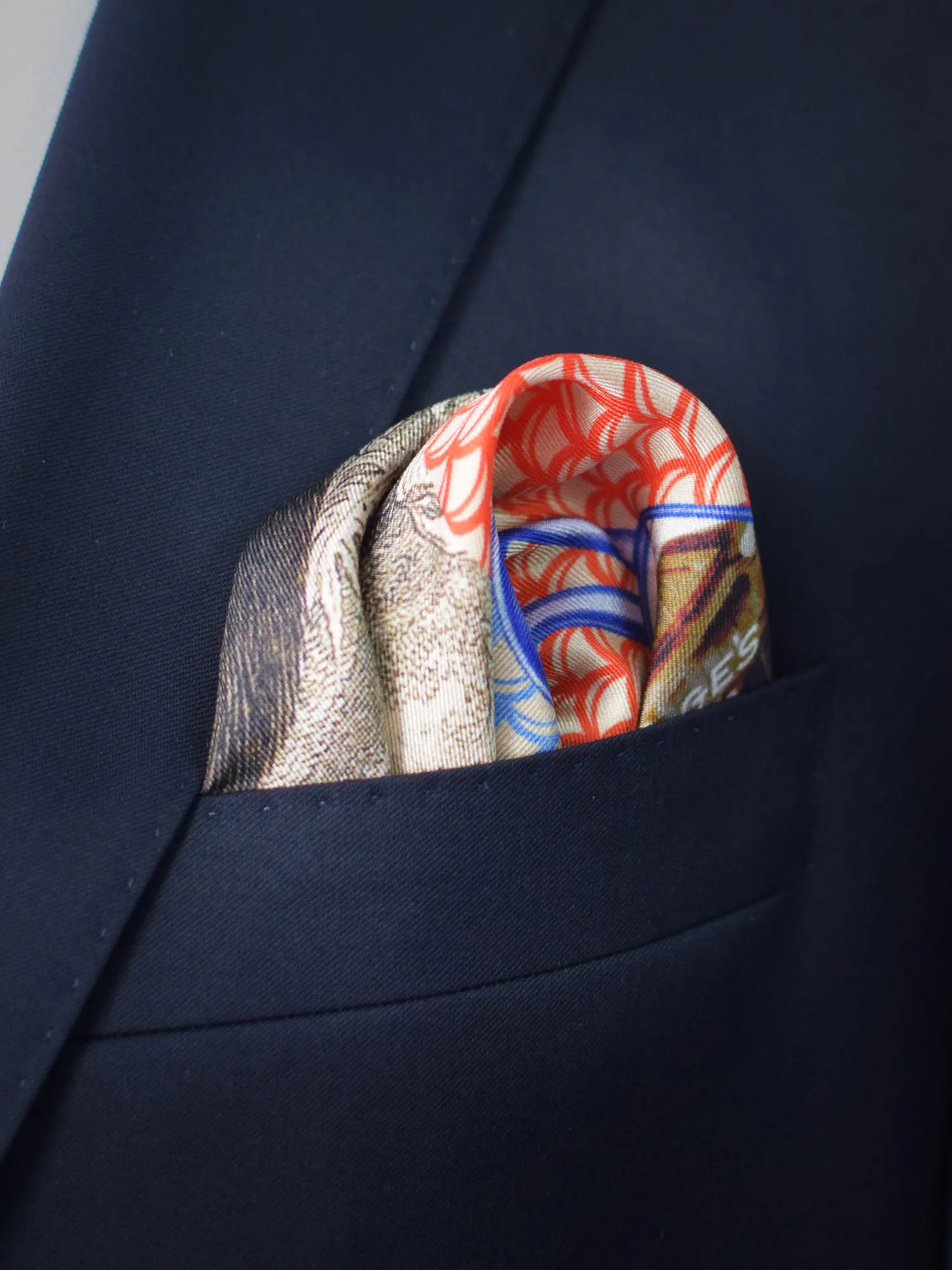 Pochette square badger barber themed pocket square in pocket