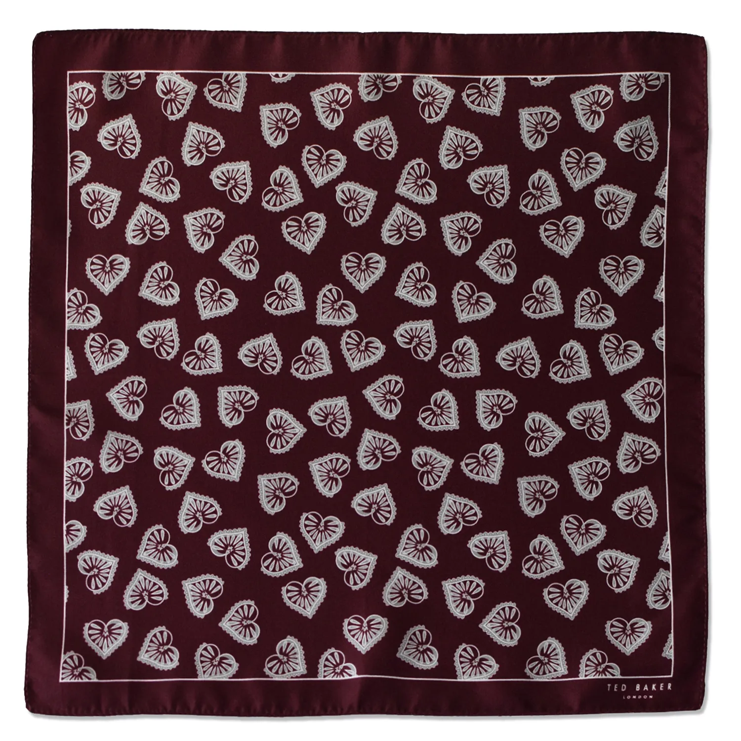Pocket square heart design ted baker flat