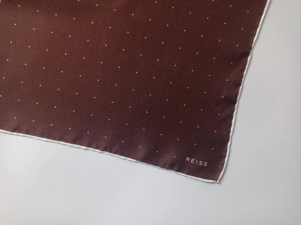 Polka dots pocket square Reiss detail