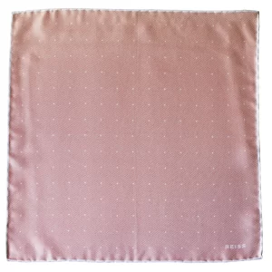 Reiss pink polka dot pocket square flat
