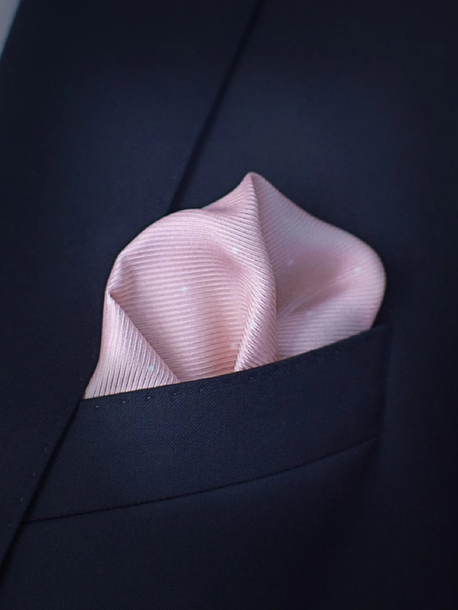 Reiss pink polka dot pocket square