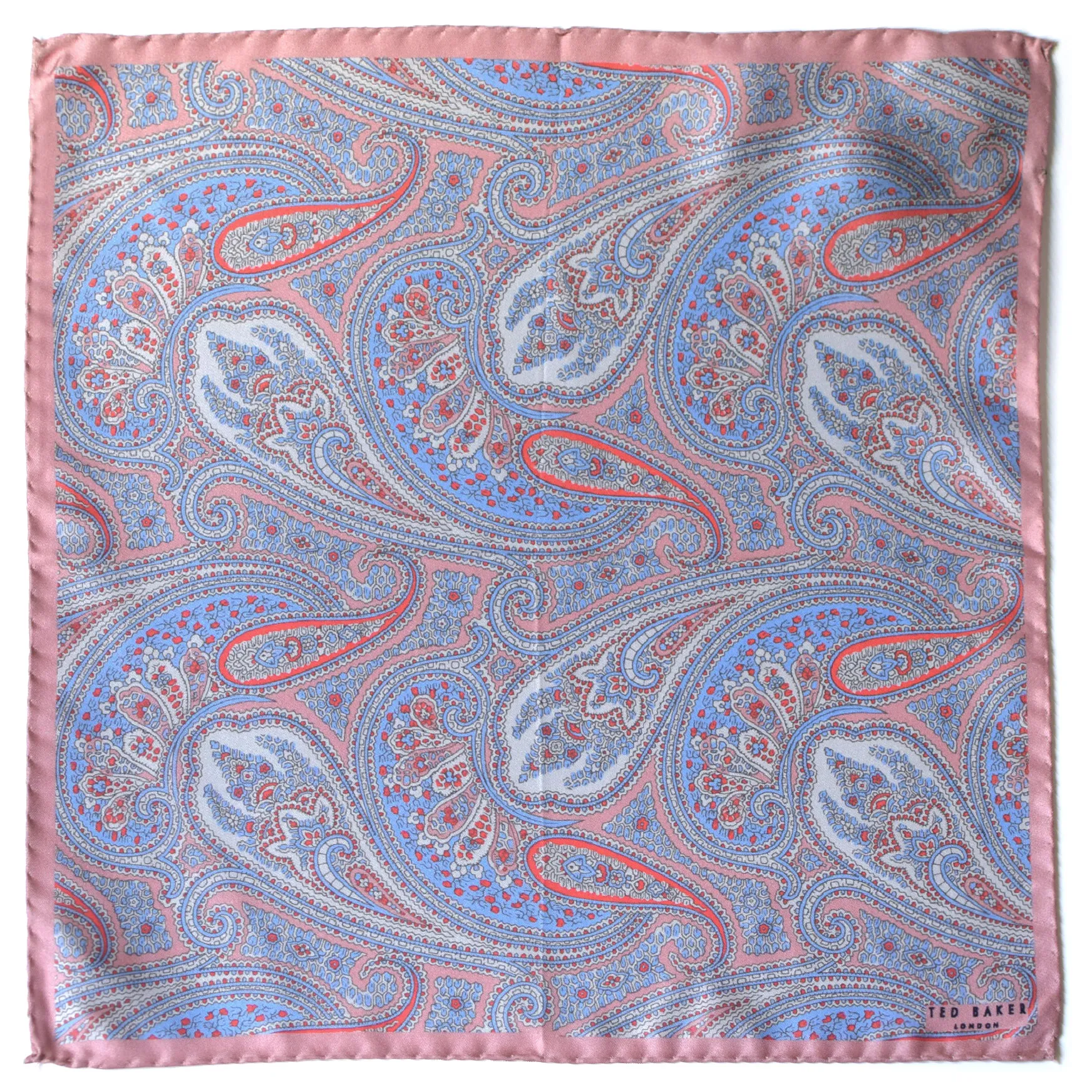 Ted Baker Paisley pink pocket square