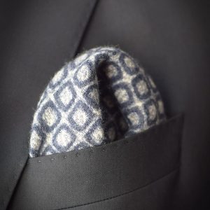 Vakko pocket square in breast pocket