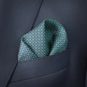 Van Laack geometric pattern pocket square - in pocket