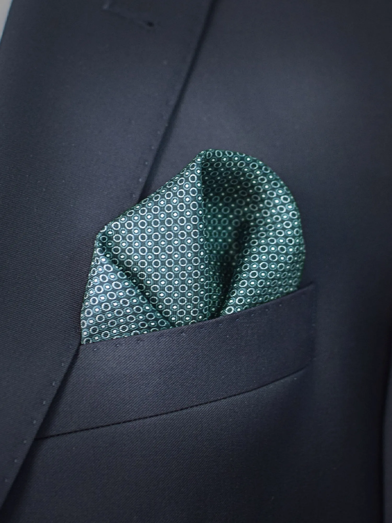 Van Laack geometric pattern pocket square - in pocket