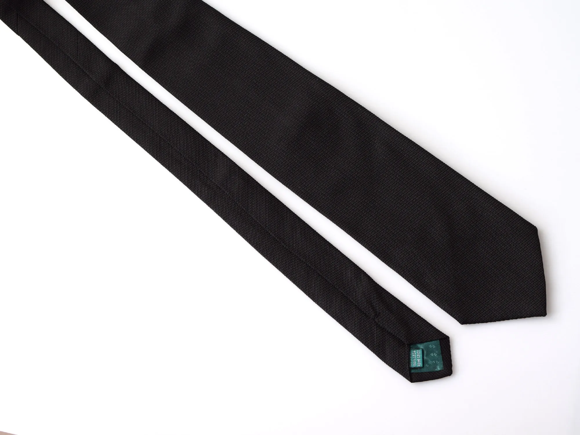 Cravate en grenadine de soie noire Andrew's ties – Image 3