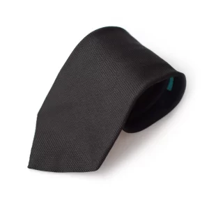 Cravate en grenadine de soie noire Andrew's ties