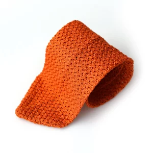 Cravate tricot en soie Orangée