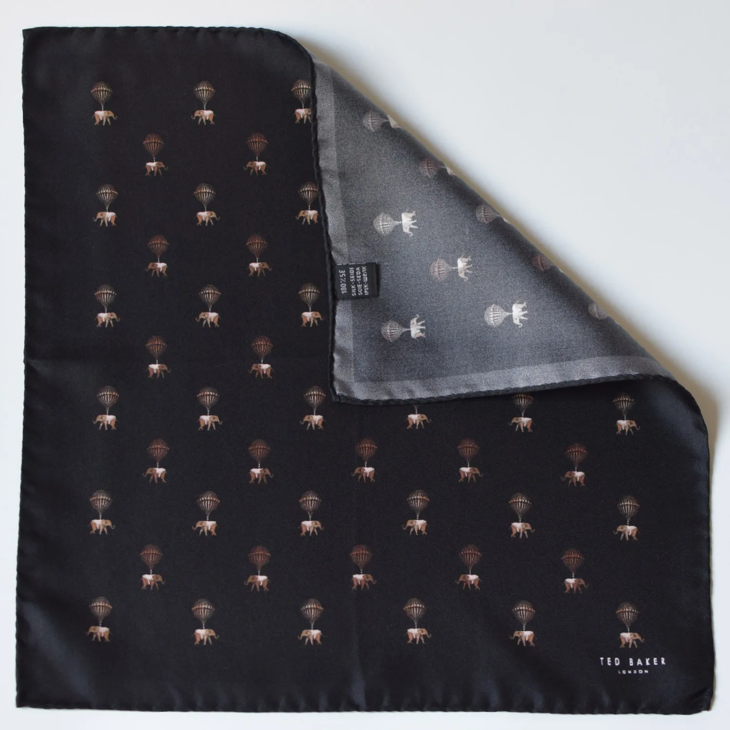 elephants ted baker pocket square