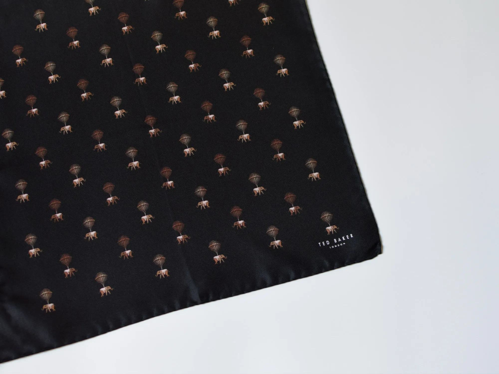 elephants ted baker pocket square