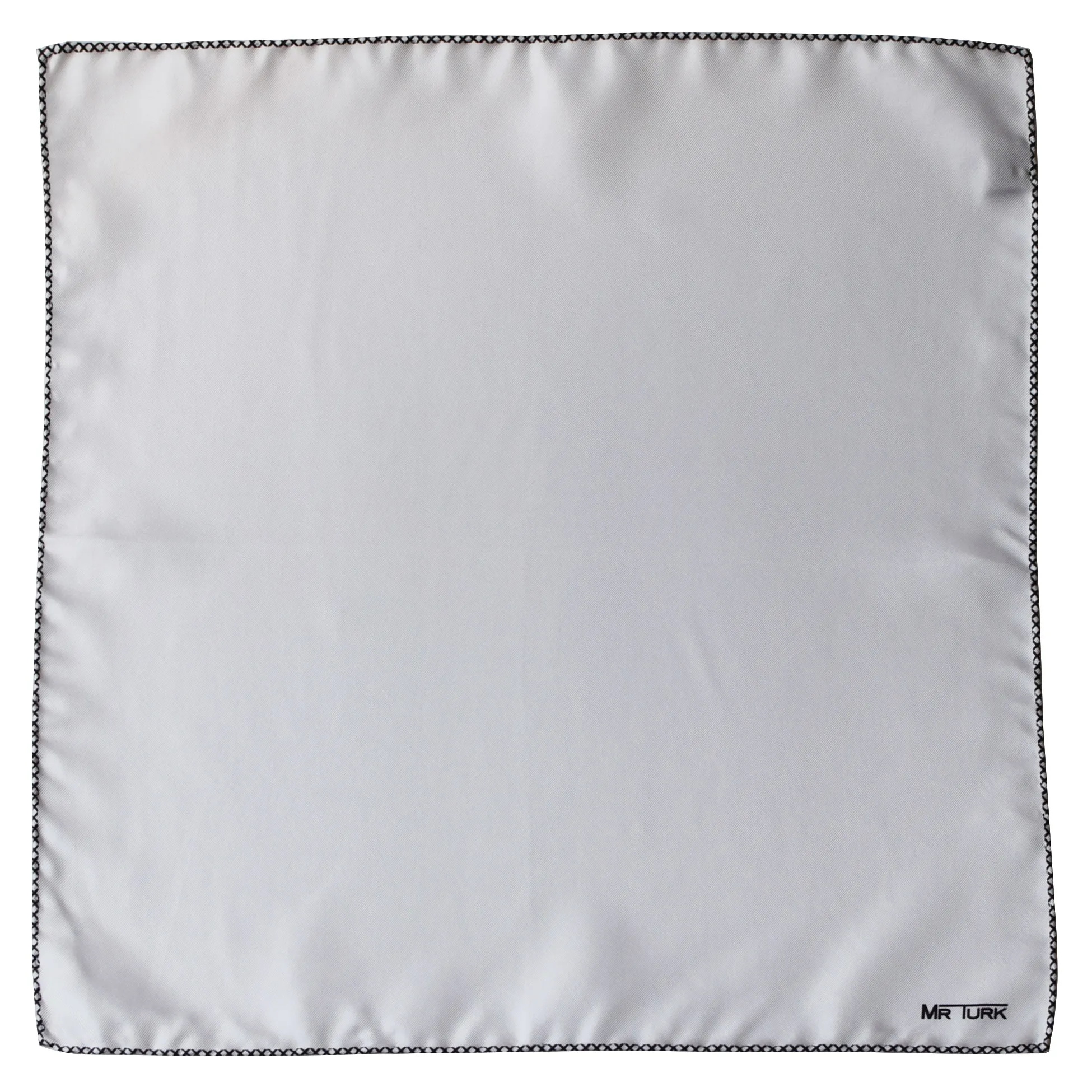 mr turk white silk pocket square flat