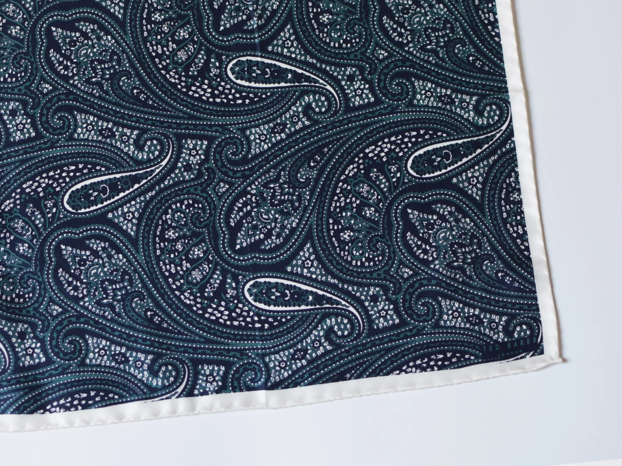paisley pocket square ted baker detail logo