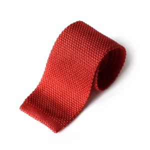 Cravate tricot en soie couleur pêche