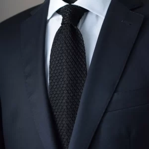 pointy end silk tie flat