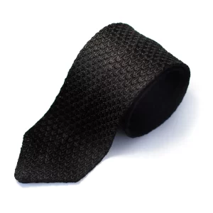 Cravate tricot texturée à bout pointu