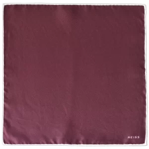 reiss-plain-twill-burgundy-pocket-square