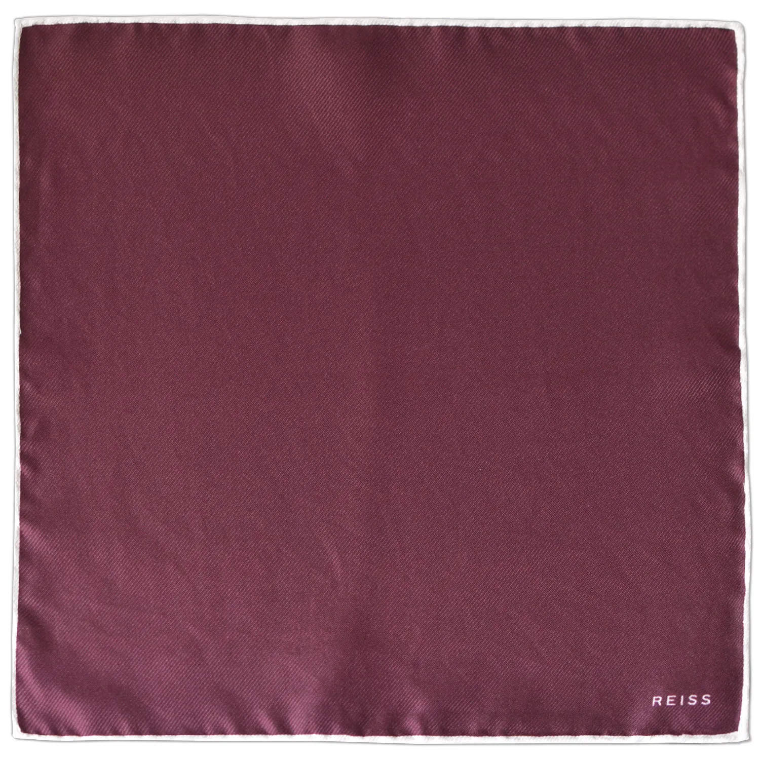 reiss-plain-twill-burgundy-pocket-square