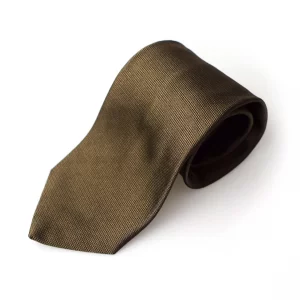 Cravate en grenadine de soie bistre Andrew's ties