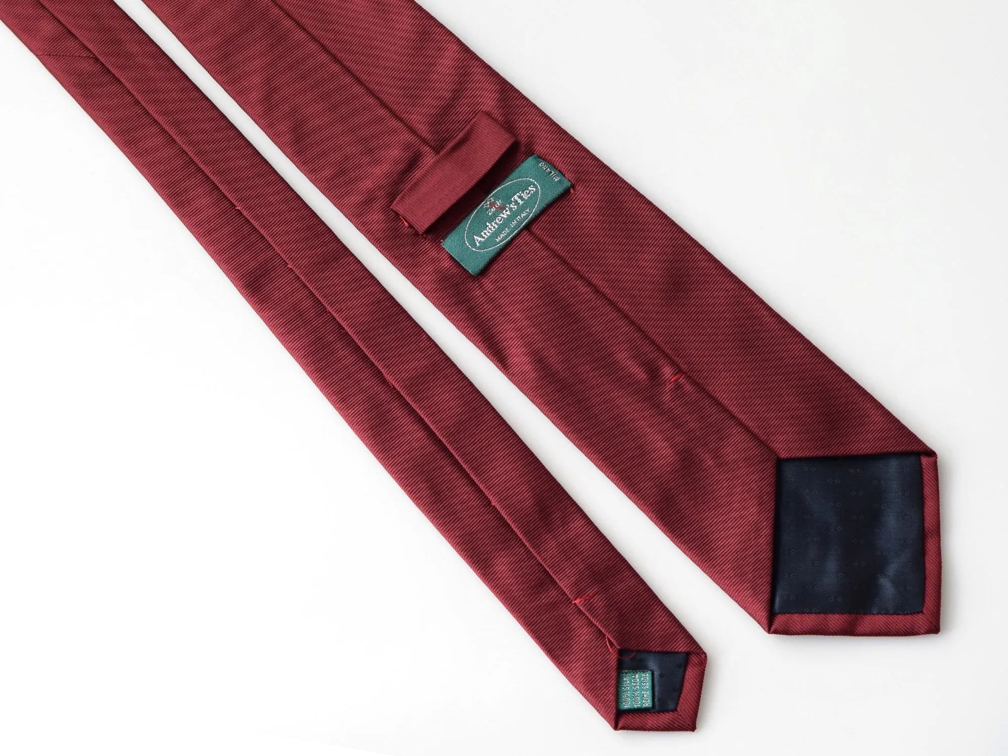Cravate de soie rouge Andrew's Ties – Image 3
