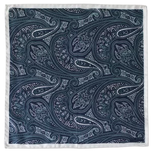 ted baker paisley and white border pocket square