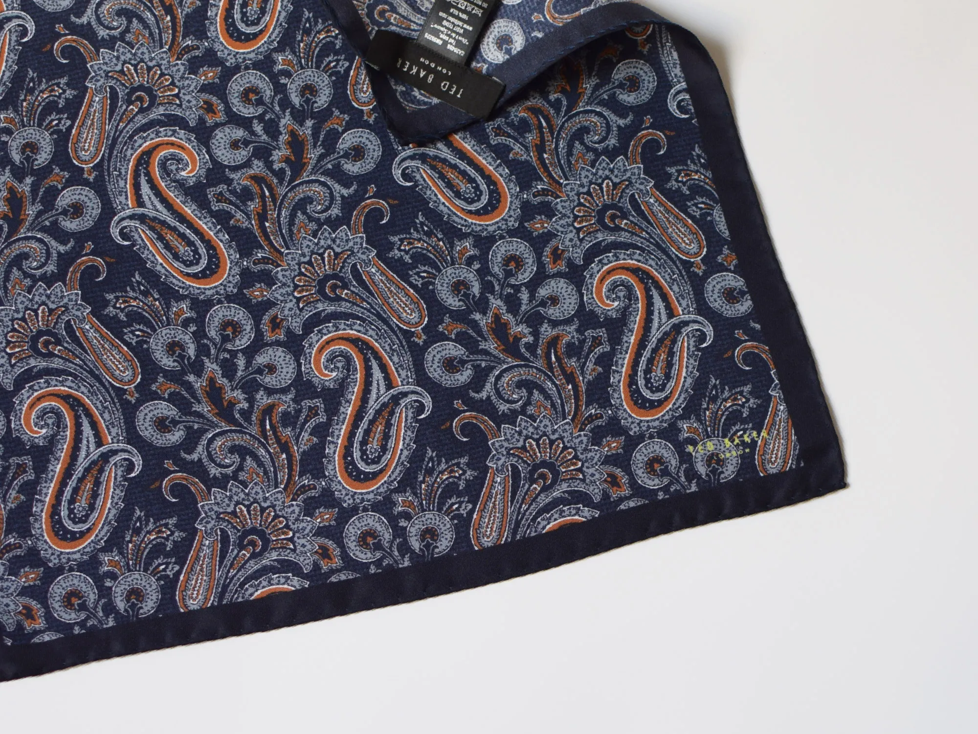 ted baker paisley pocket square detail