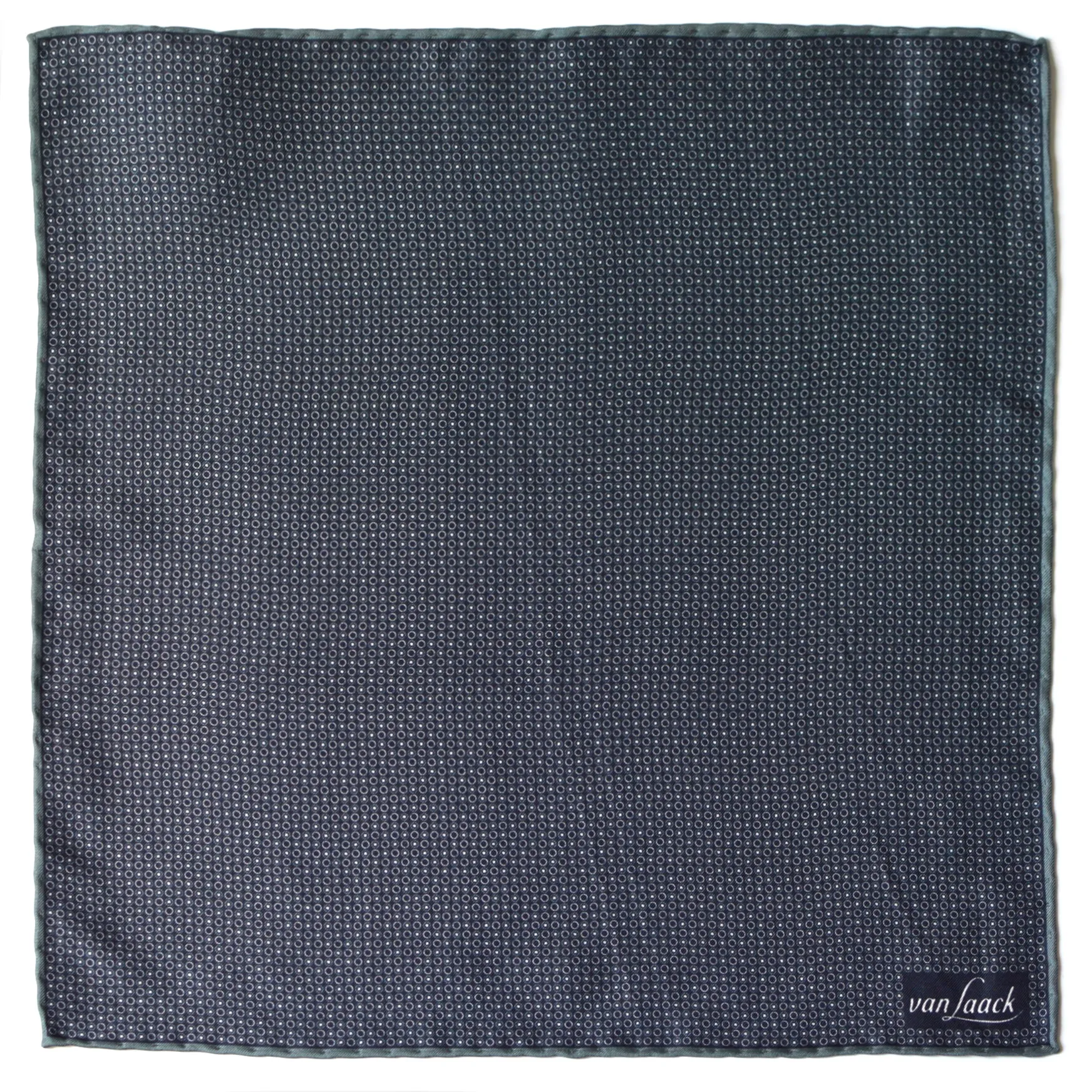 van laack micro pattern pocket square flat