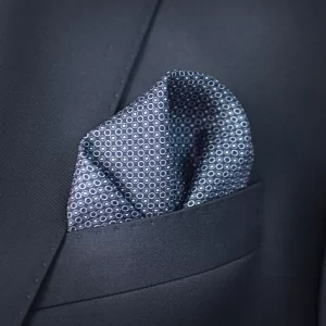 van laack micro pattern pocket square in breast pocket