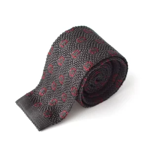 Cravate tricot en soie à motifs