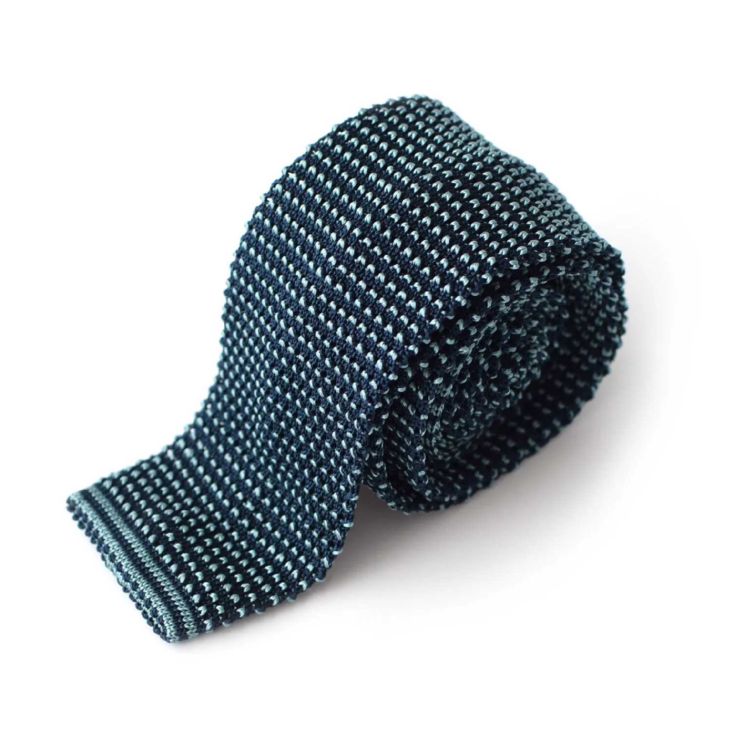 Cravate tricot bleue et turquoise Cravate tricot bleue et turquoise