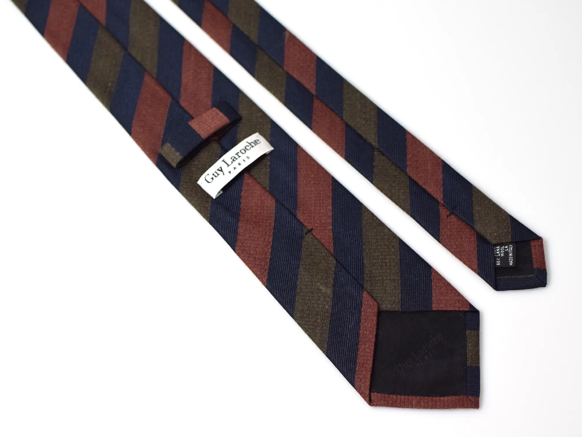 Cravate Club Guy Laroche automnale à rayures – Image 3