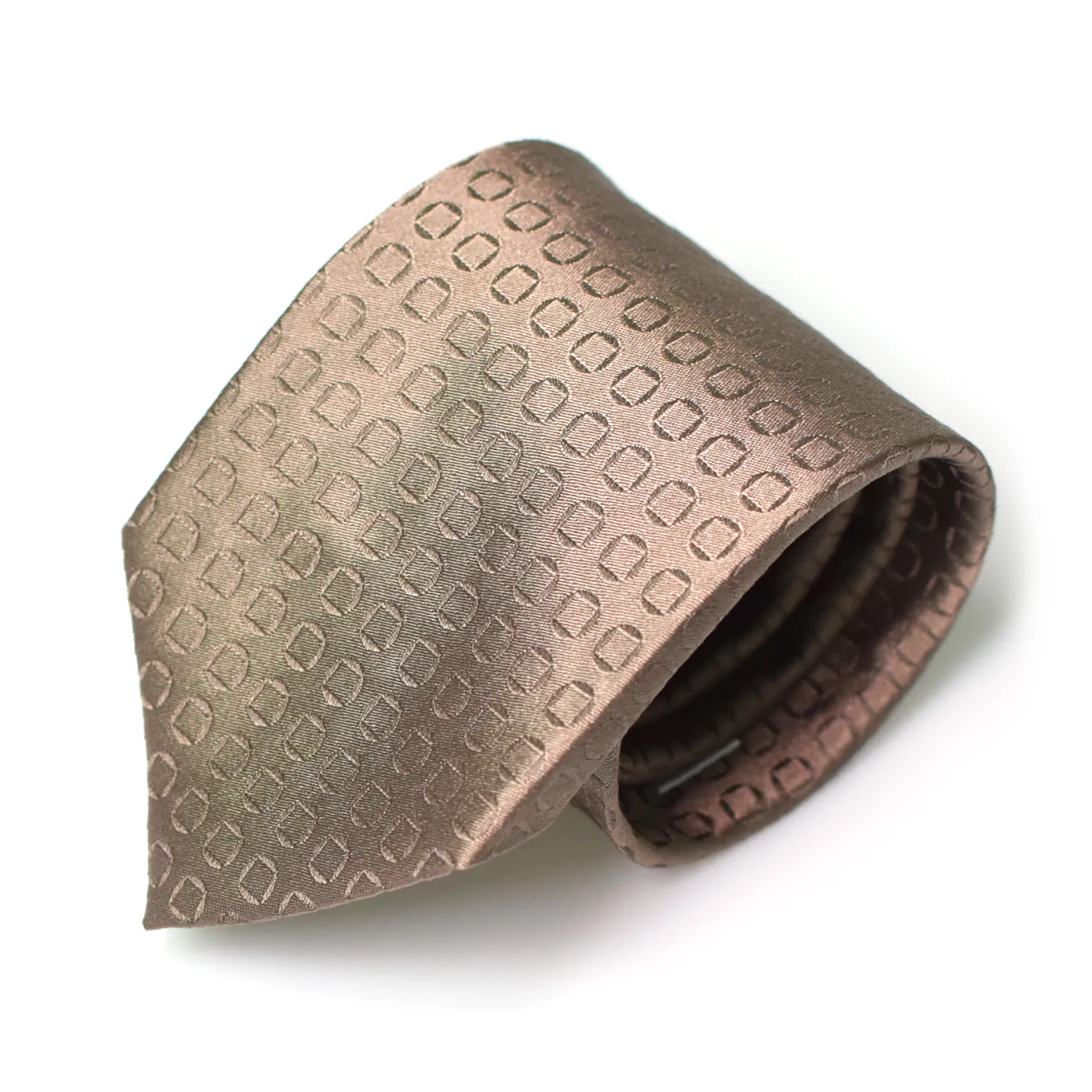 Cravate Club Guy Laroche bronze à motifs géométriques