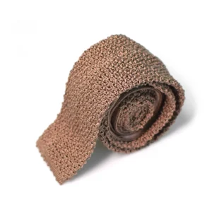 CRAVATE-tricot-taupe-ROULEE