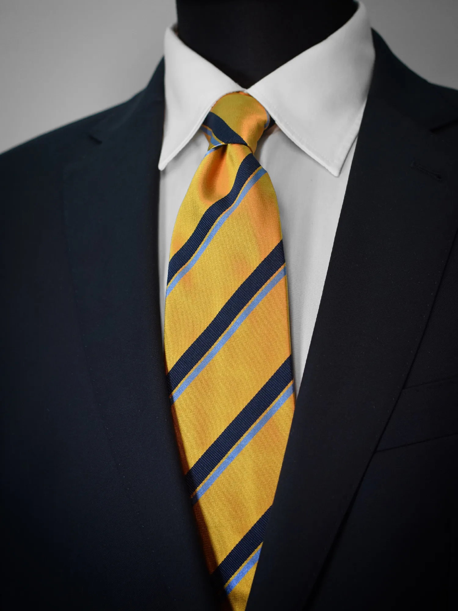Cravate Club Guy Laroche or et azur – Image 2