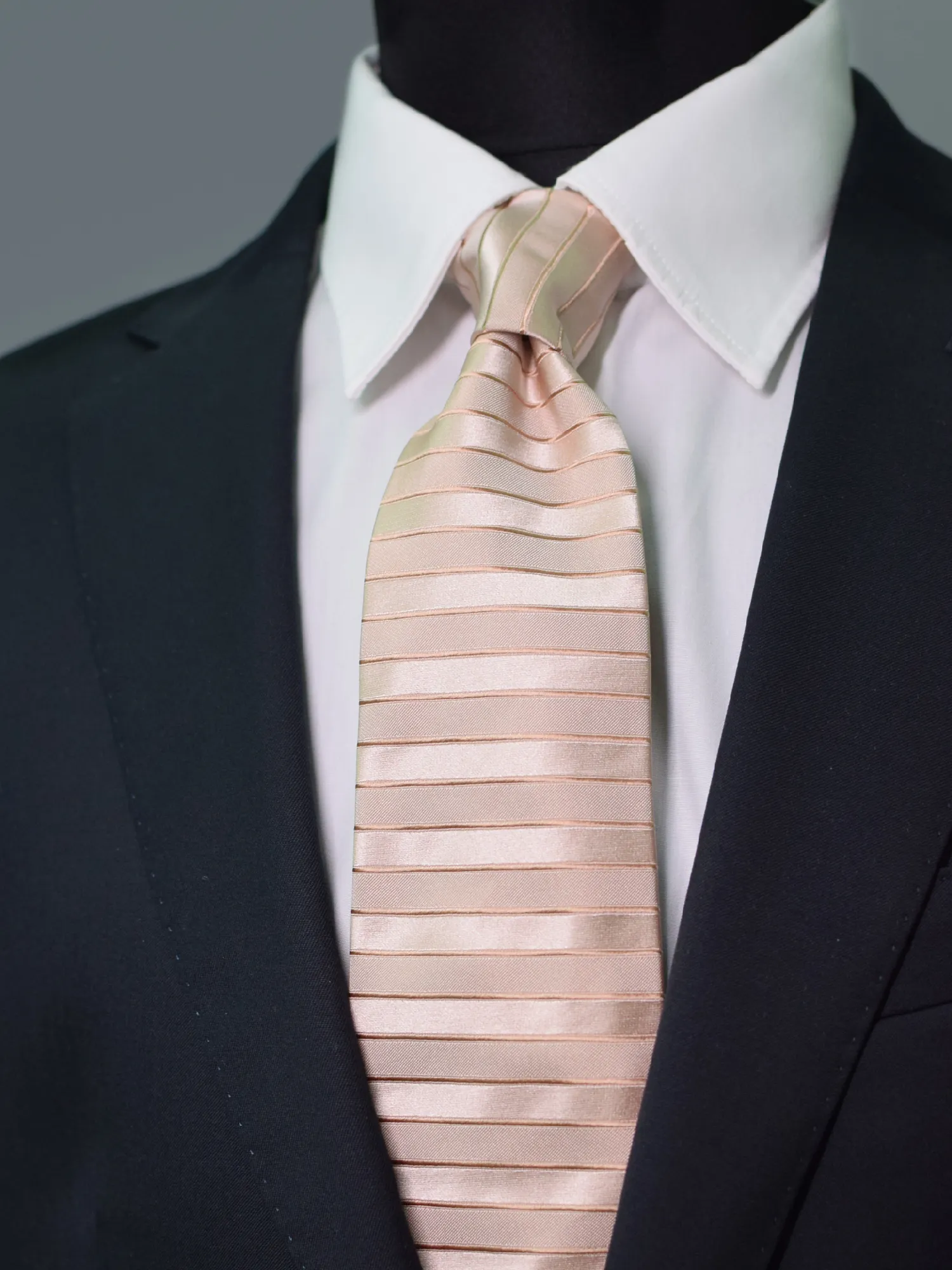 Cravate Club Guy Laroche crème à rayures horizontales – Image 2