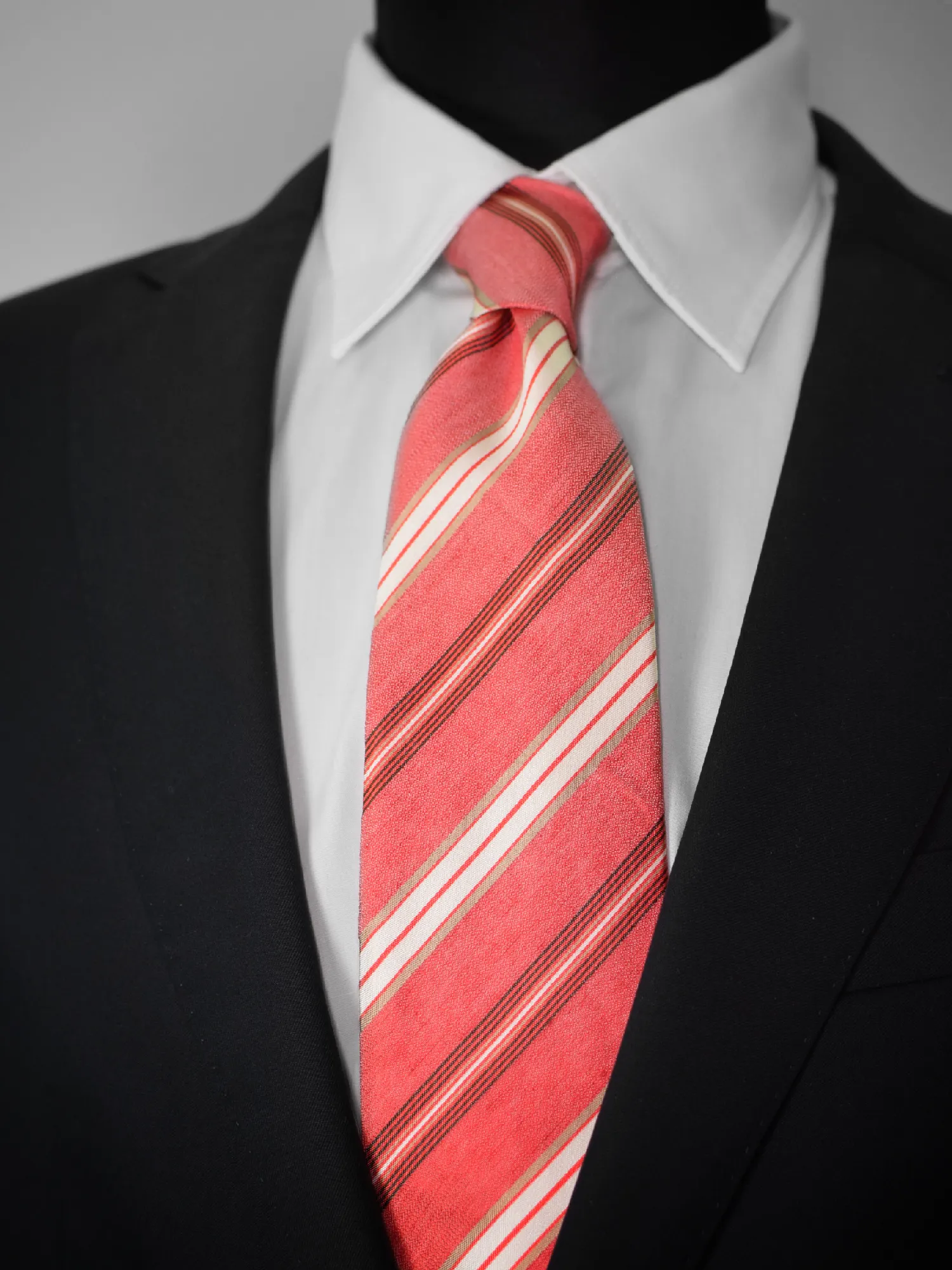 Cravate Club Guy Laroche vieux rose – Image 2