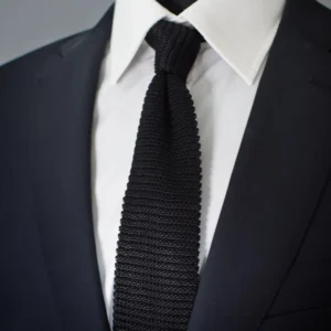 cravate-tricot-soie-noire