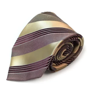 cravate club bronze et marron