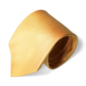 cravate-jaune-or-unie-roulee