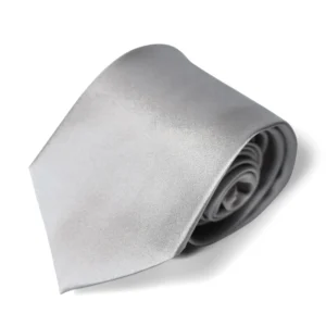 cravate-satinee-argent
